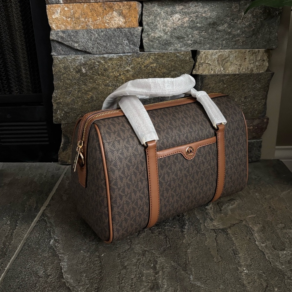 NWT Michael Kors Medium Logo Duffel Satchel - Picture 8 of 14